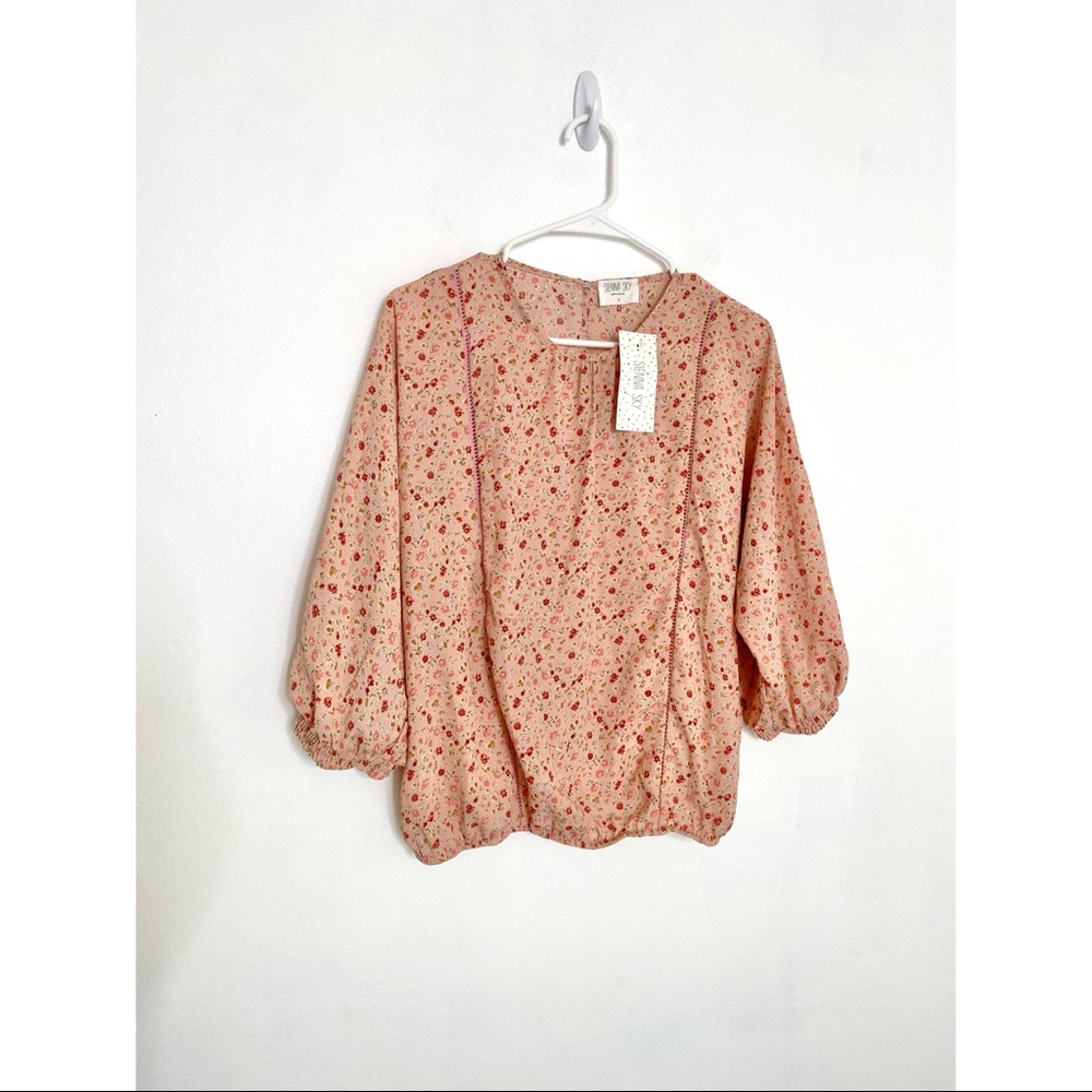 Sienna Sky Women’s 3/4 Sleeve Floral Blouse